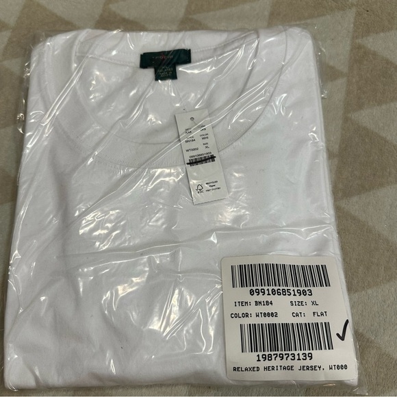 J crew Relaxed premium-weight cotton no-pocket T-shirt white - Picture 5 of 5